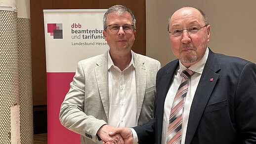 stellv. Landesvorsitzender Volker Weigand mit Heini Schmitt (rechts)